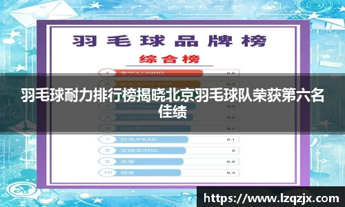 羽毛球耐力排行榜揭晓北京羽毛球队荣获第六名佳绩